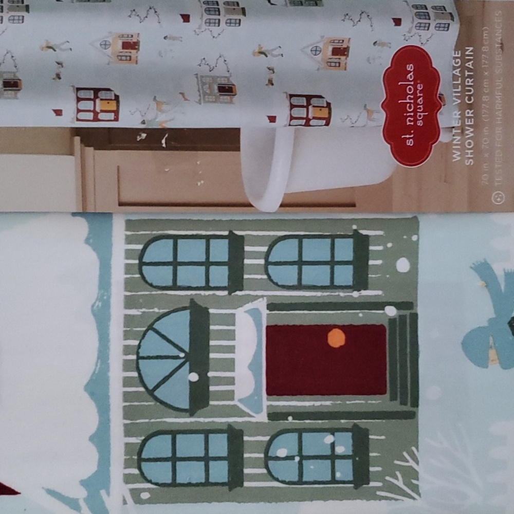 Winter Village Shower Curtain